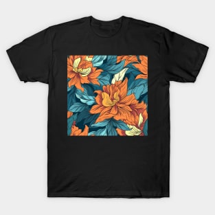 Watercolor Seamless Floral Pattern | Hand Painted T-Shirt